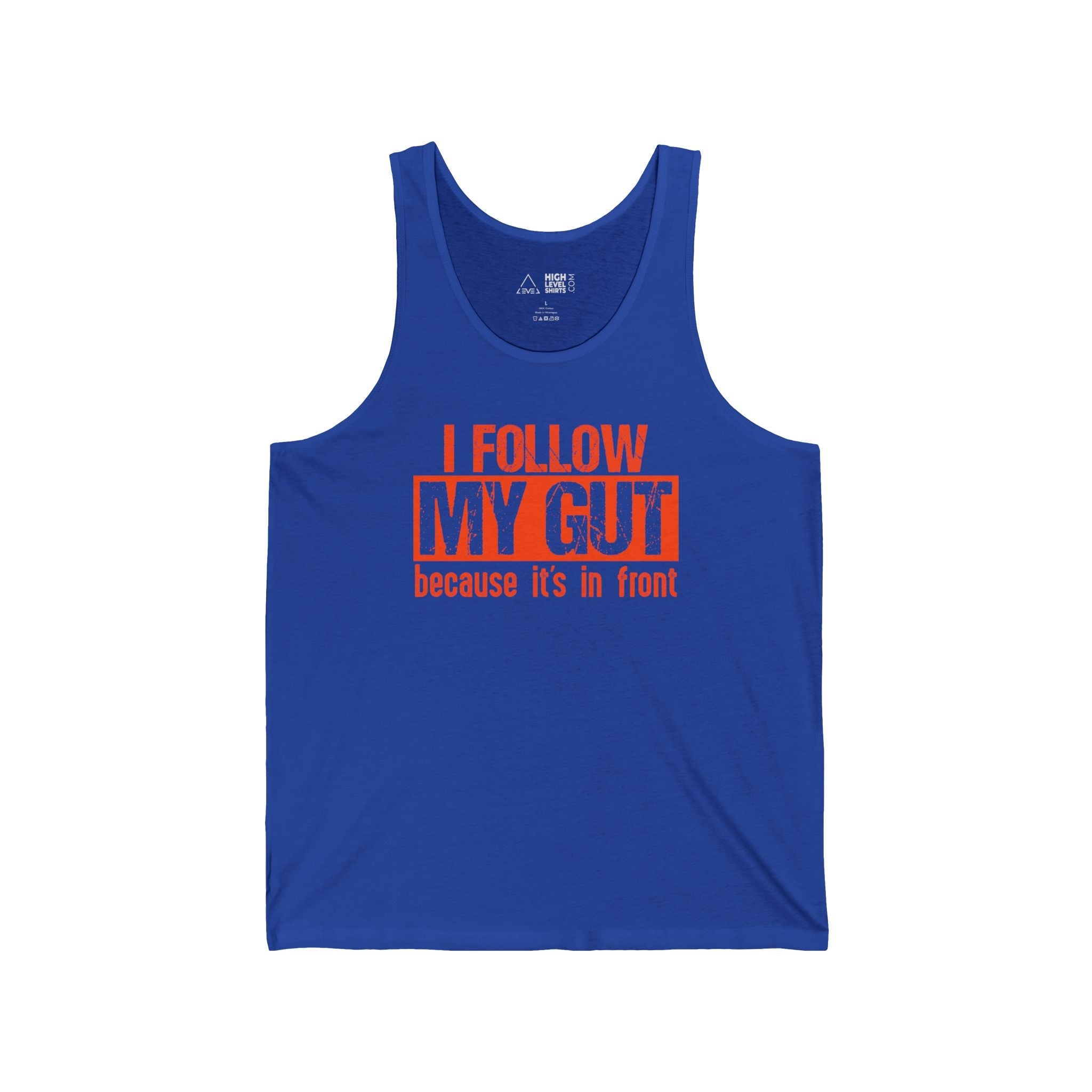 I Follow My Gut Men's Tank Top - High Level Shirts
